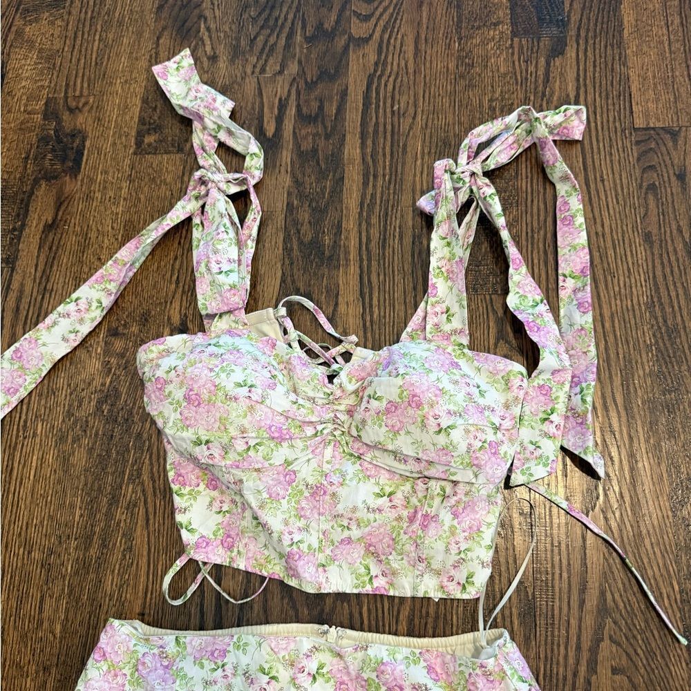 Anthropologie/Mable Mila Ruffle Two Piece Skirt Set - Picture 4 of 7